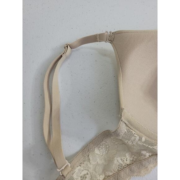 Maidenform Underwire T-Shirt Bra Size 32C Natural Boost Beige Demi Full Coverage - Picture 7 of 7